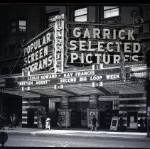 IL-Chicago-Garrick Exterior, Marquee Detail